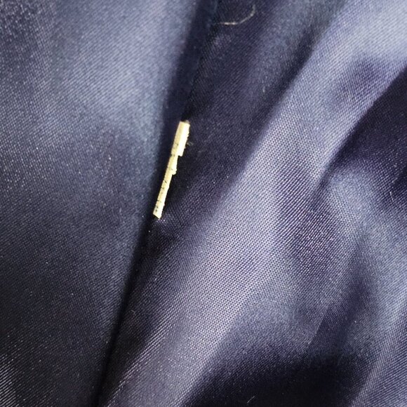 J.G. Hook Double Breasted 100% Wool Blue Trench Pea Coat - Picture 9 of 9